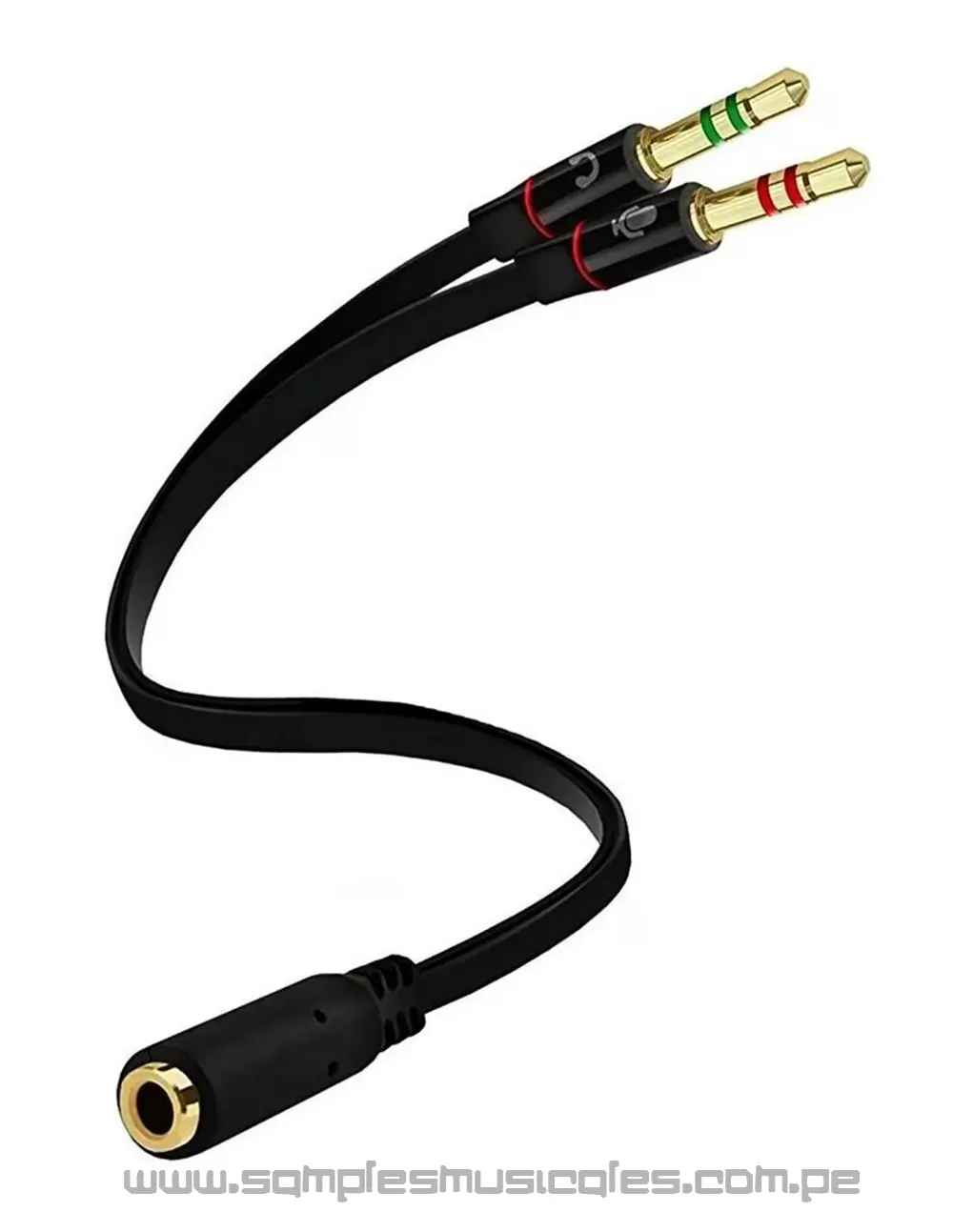 cable jack 3.5m a 2 plug 3.5mm 10cm audio y micrófono samples