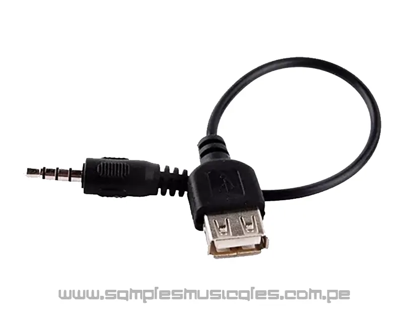 Adaptador Convertidor CABLE USB 2.0 Hembra A PLUG 3.5mm Macho 3 LINEAS JJ467