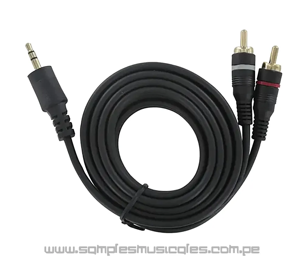 Cable Auxiliar Audio Plug 3.5mm 1,5mt Punta Dorada