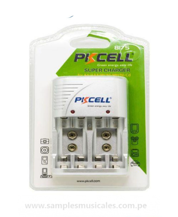 CARGADOR DE BATERIAS AA/AAA/9V PORTABLE PKCELL PK8175