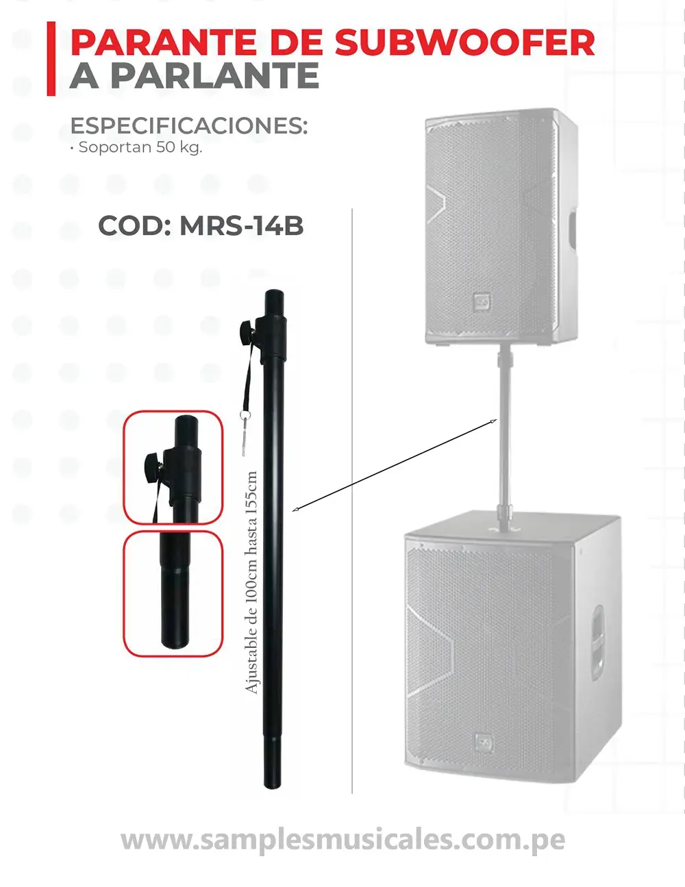 SOPORTE DE BAJO Subwoofers A MEDIO PARLANTE