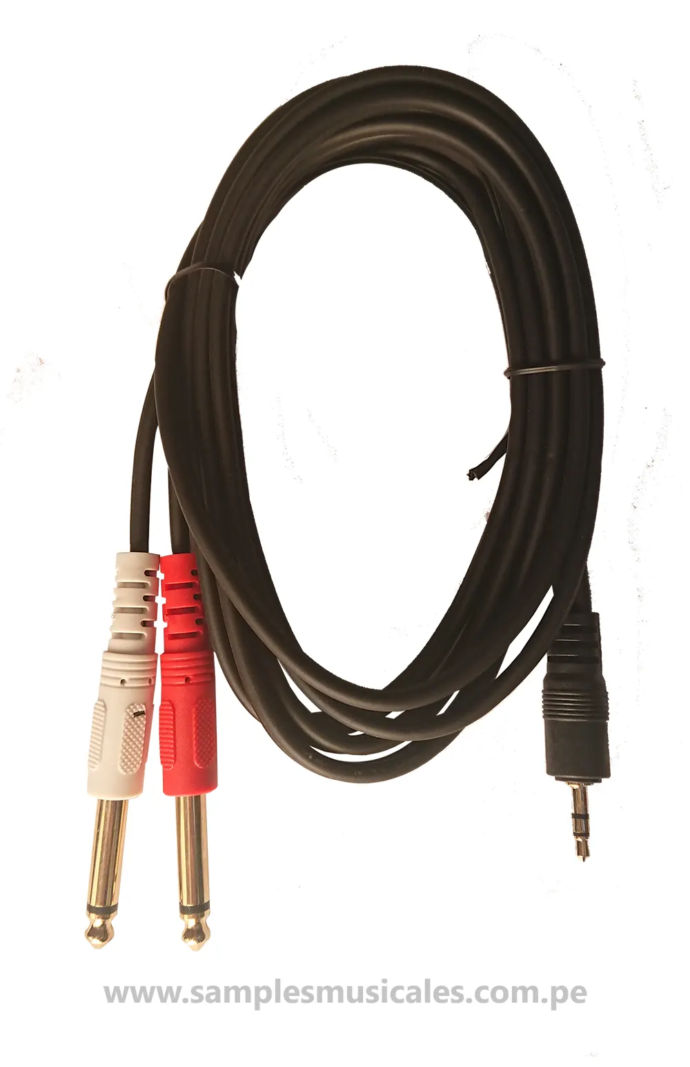 thumbnail interactive-video image 1 of 2-Pack 6ft 3.5mm AUX To 2 RCA Male Y-Cable – Stereo Audio Adapter For MP3, IPod, Smartphones 1 of 4