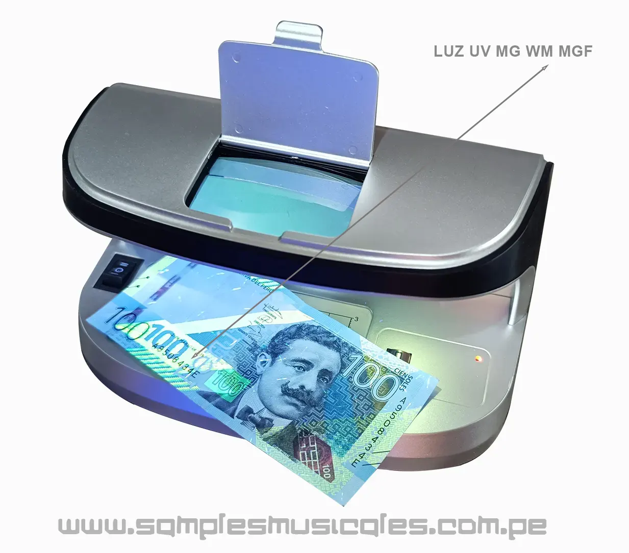 Detector De Billetes Falsos Portátil 2 En 1 Magnetica Uv