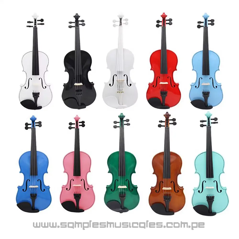 VIOLIN ACUSTICO 4/4 CON ESTUCHE ARCO CERA DE COLORES